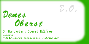 denes oberst business card